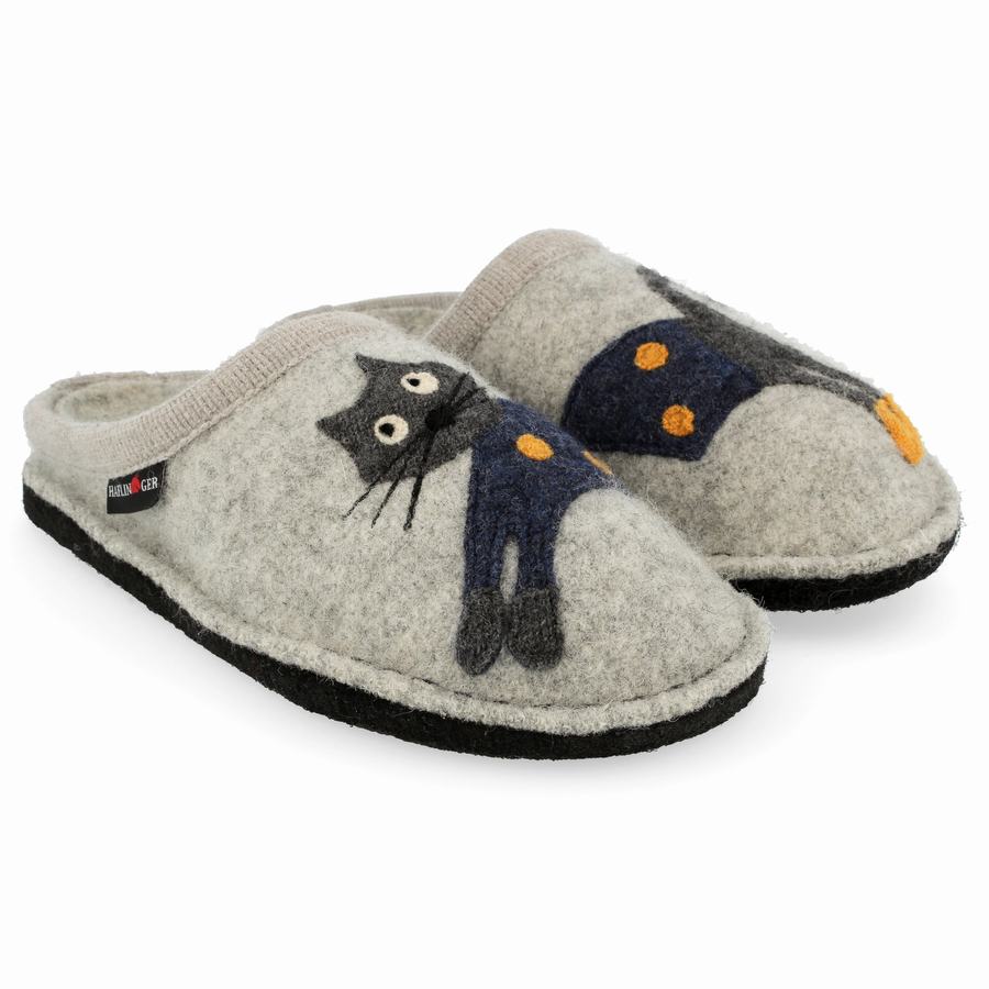 Haflinger Cucho Novelty Hausschuhe Herren Silber Grau | MMZ1917IR