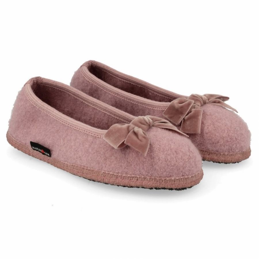 Haflinger Fiocco weicher Sohle Hausschuhe Damen Rosa | ZRJ9562LB